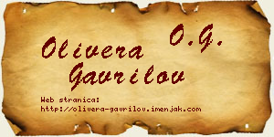 Olivera Gavrilov vizit kartica